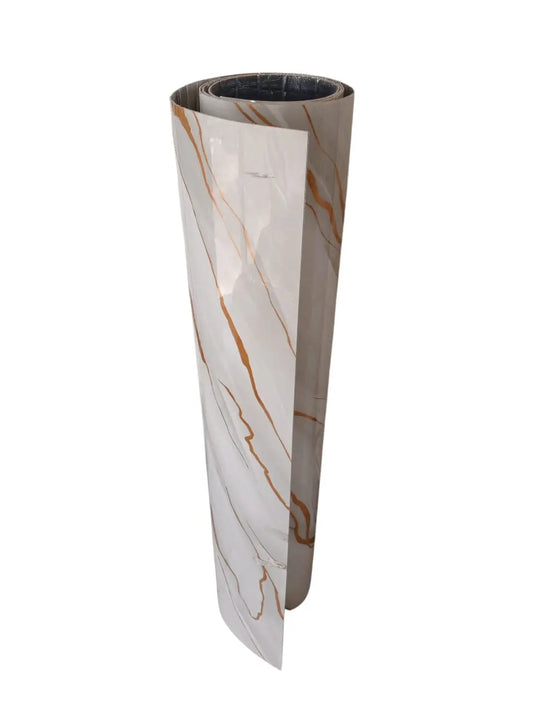 Rouleau papier adhésif décoratif effet marbre gris et doré pour mur, cuisine et meubles – Sant YALLAH Multi-Shop Sénégal