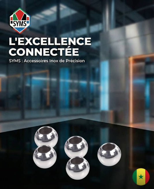  Boules un trux inox décoratives SYMS en acier inoxydable poli miroir accessoires de finition métal