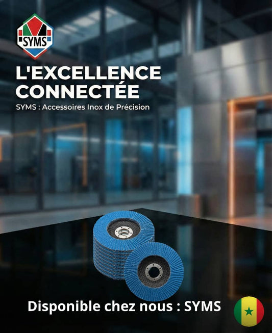 Disque for à lamelles inox SYMS pour ponçage métal et finition professionnelle 